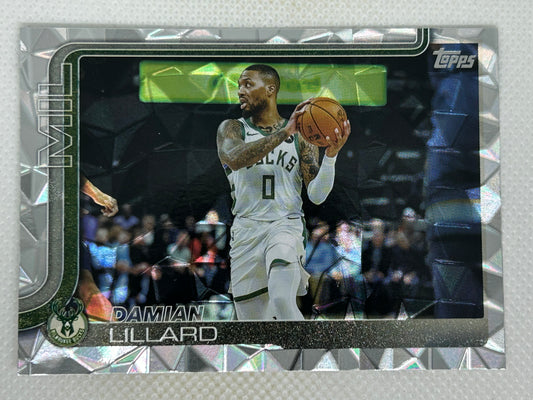 2025-26 Topps #55 Silver Diamanté Damian Lillard Milwaukee Bucks