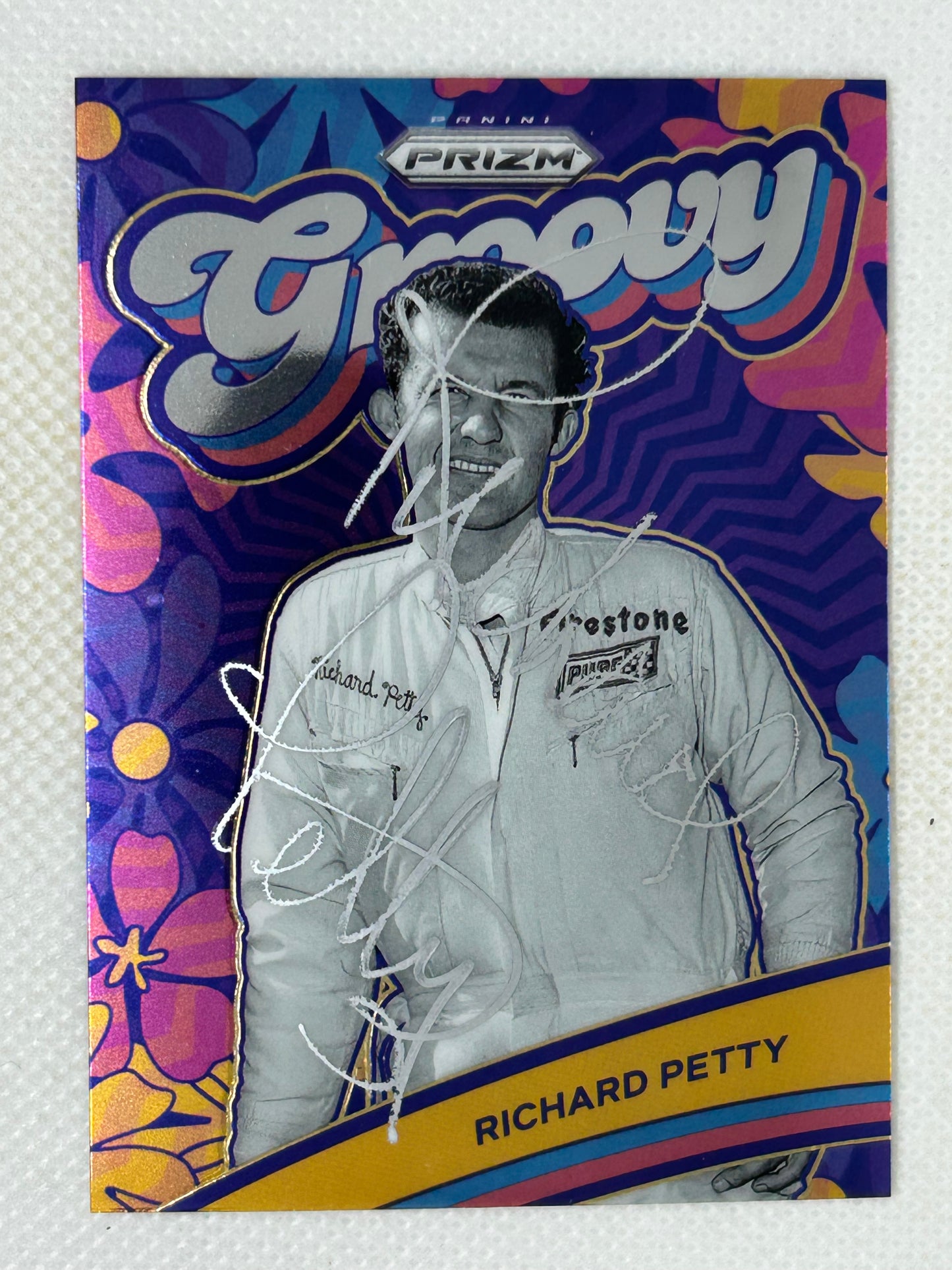2024 Panini Prizm Groovy Richard Petty #19 Signed Card