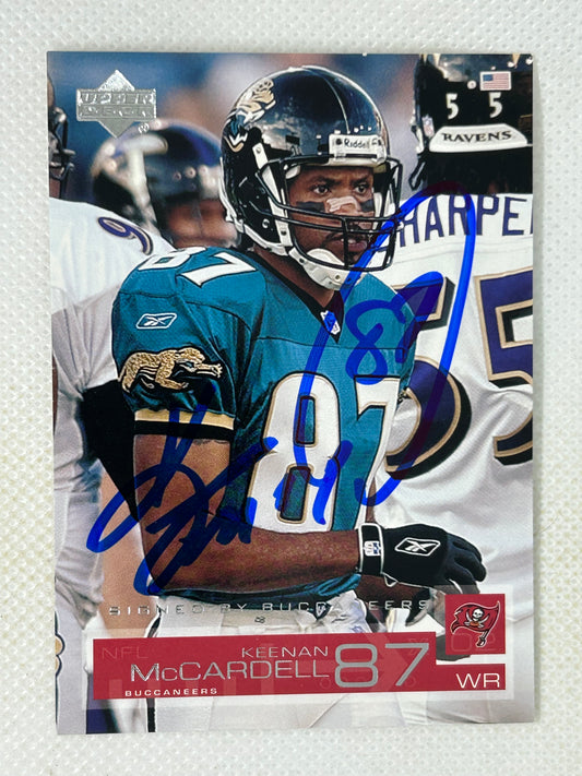 2002 Upper Deck Keenan McCardell #82 Tampa Bay Buccaneers Signed Card