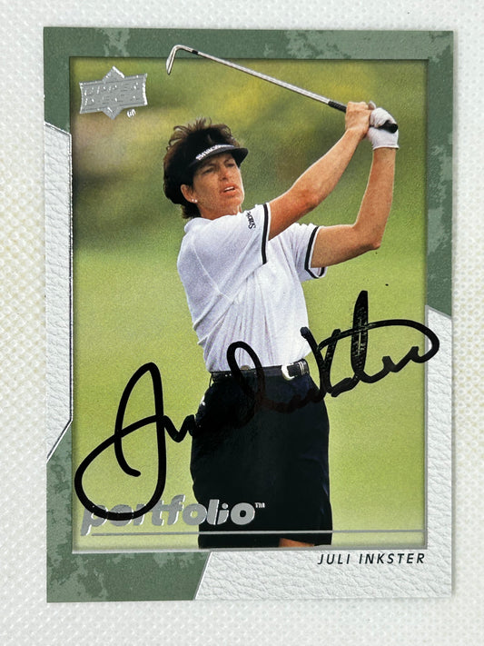 2024 Upper Deck Golf Portfolio #33 Juli Inkster Signed Card