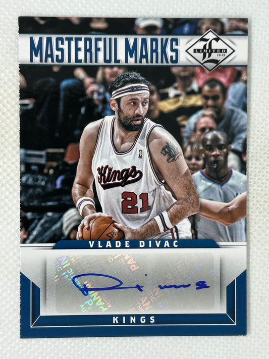 2012-13 Panini Limited Masterful Marks #16 Autograph /199 Vlade Divac Sacramento Kings