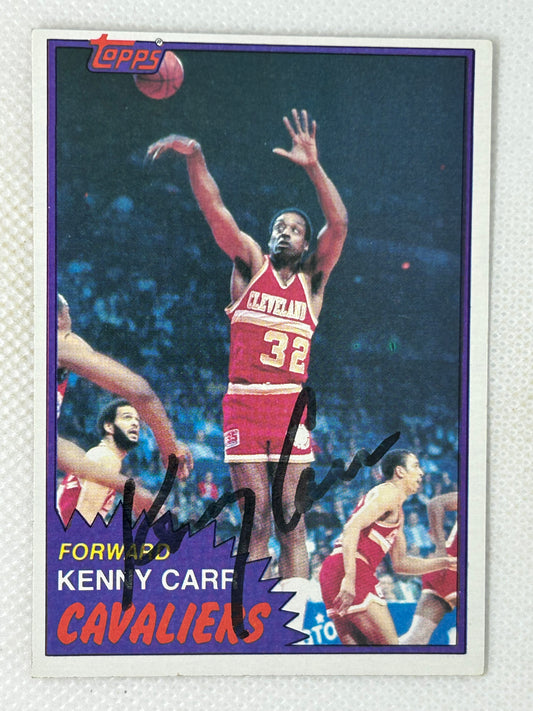 1981-82 Topps Kenny Carr Cleveland Cavaliers #MW72 Signed Card