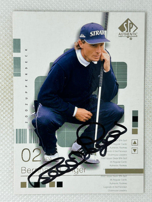 2002 SP Authentic Bernhard Langer # 13SPA Signed Card