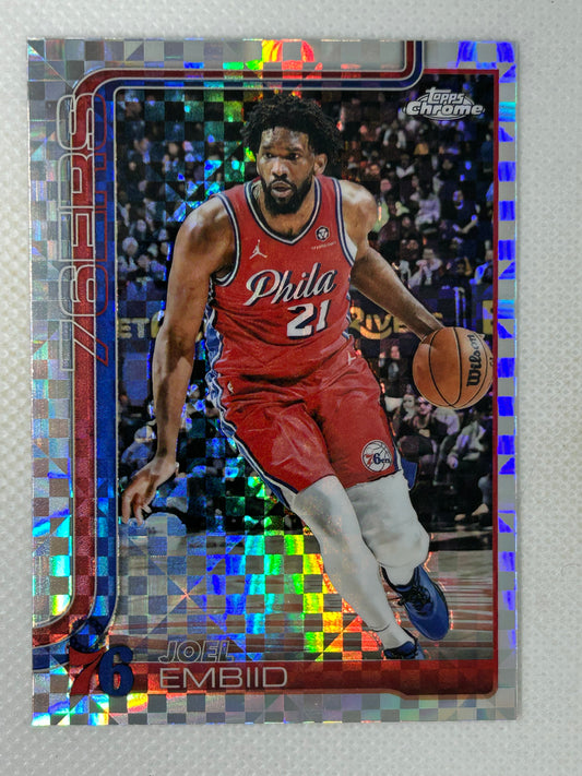 2025-26 Topps Chrome X-Fractor #149 Joel Embiid Philadelphia 76ers