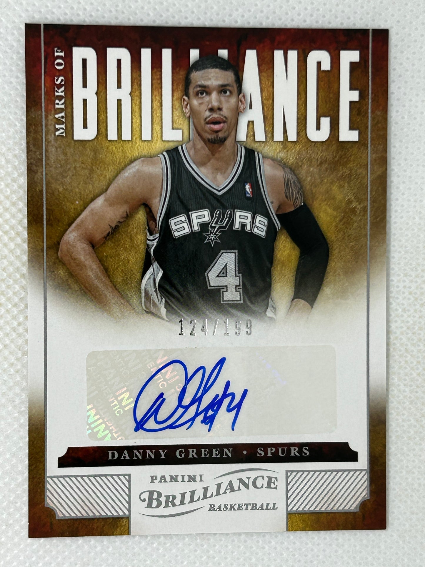 2012-13 Panini Brilliance Marks of Brilliance Autograph /199 Danny Green #155 San Antonio Spurs