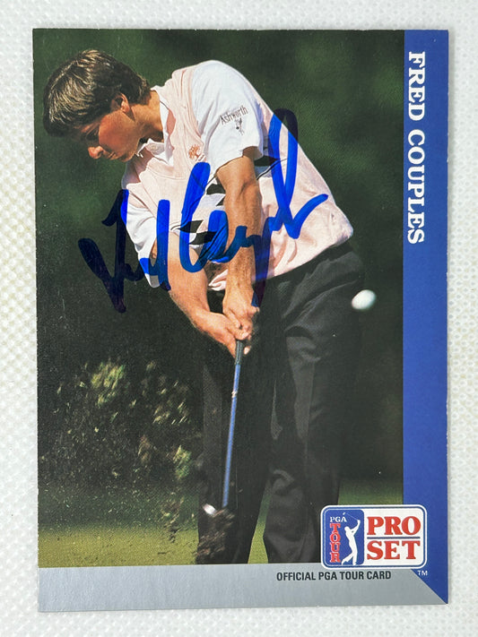 1992 Pro Set PGA Tour Golf Fred Couples #1 Signed Card