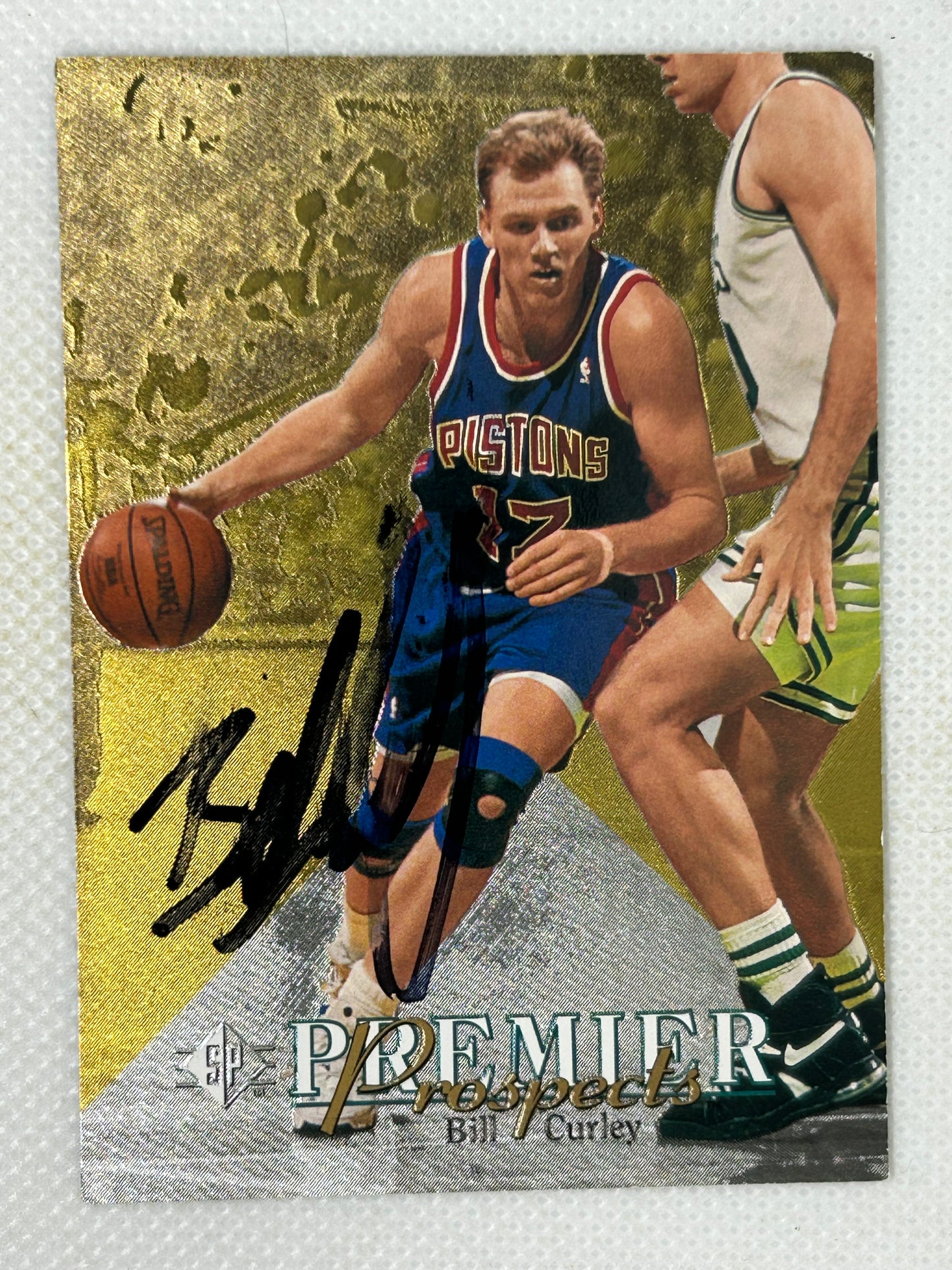 1994-95 SP Premier Prospects Bill Curley #21 Rookie Card Detroit Pistons Signed Card