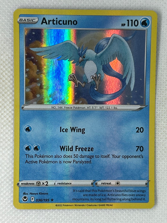 2021 Pokémon Sword & Shield Silver Tempest Holo Rare Articuno 36 /195 Cosmic Holo Promo