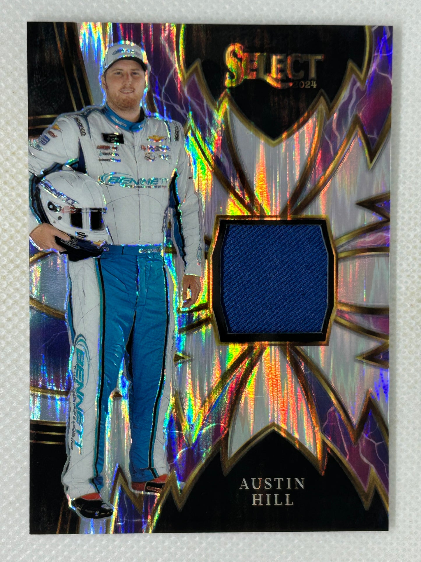 2024 Panini Select Racing Sparks Silver Flash Relic Race Used Swatch Austin Hill #S-AHL