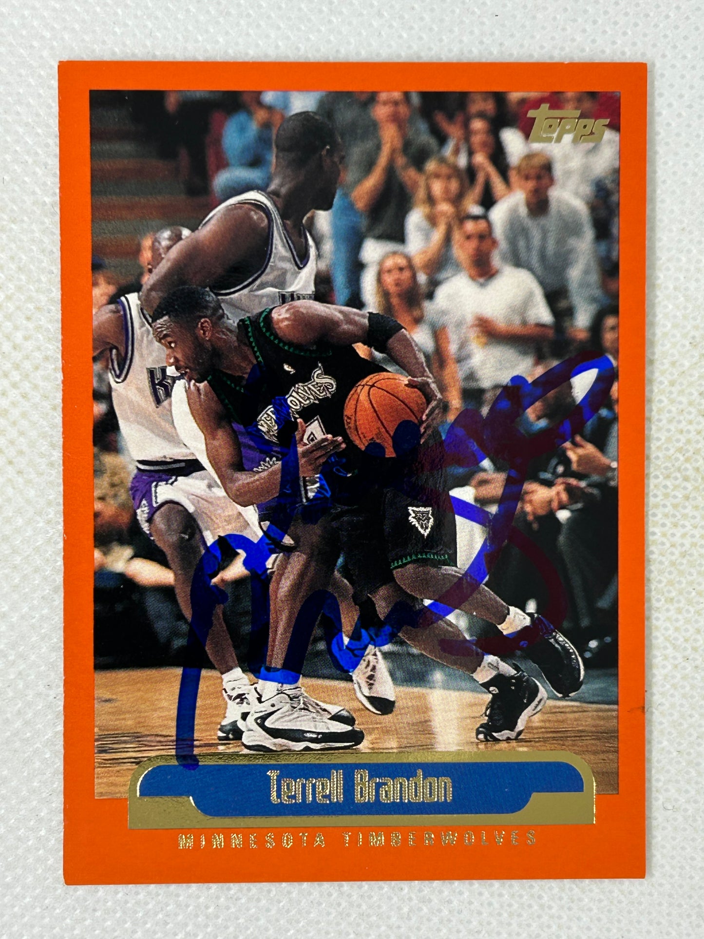 1999-00 Topps Terrell Brandon #142 Minnesota Timberwolves Signed Card