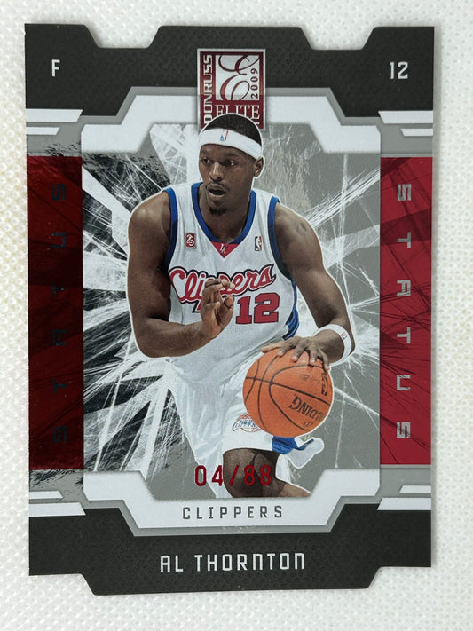 2009-10 Panini Donruss Elite Red Status Die-Cut /88 Al Thornton #45 Los Angeles Clippers