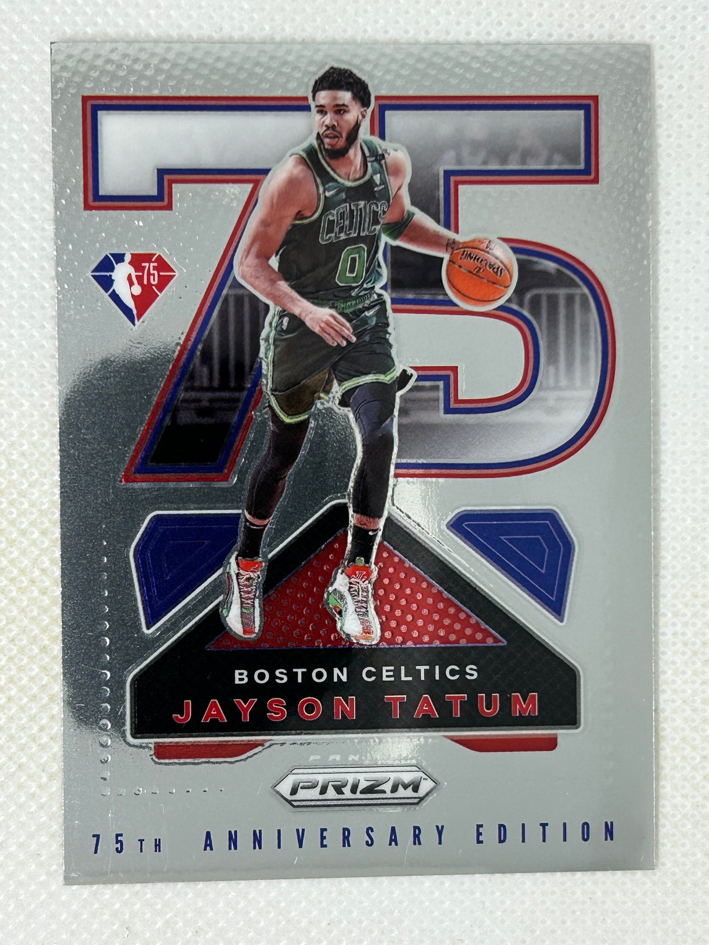2021-22 Panini Prizm Jayson Tatum NBA 75th Anniversary Edition Logo SSP #20 Boston Celtics
