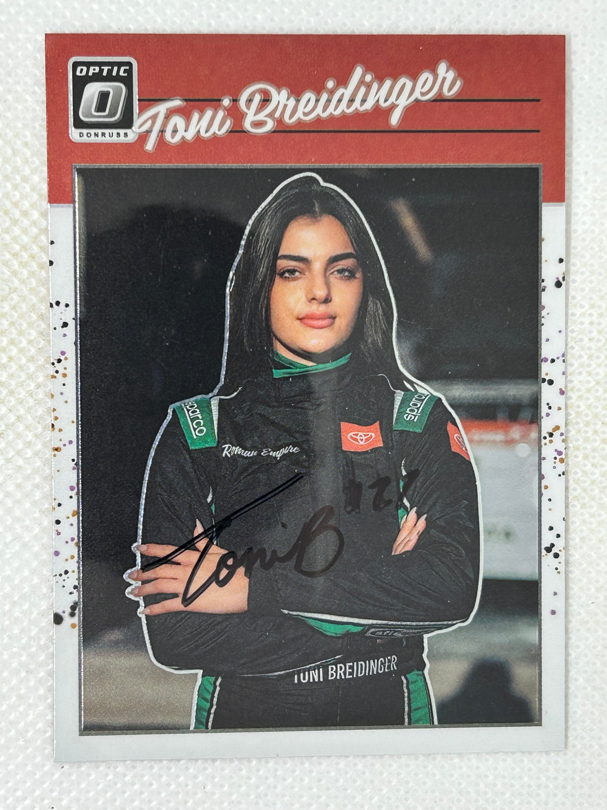 2023 Panini Donruss Racing Optic #99 Toni Breidinger Signed Card
