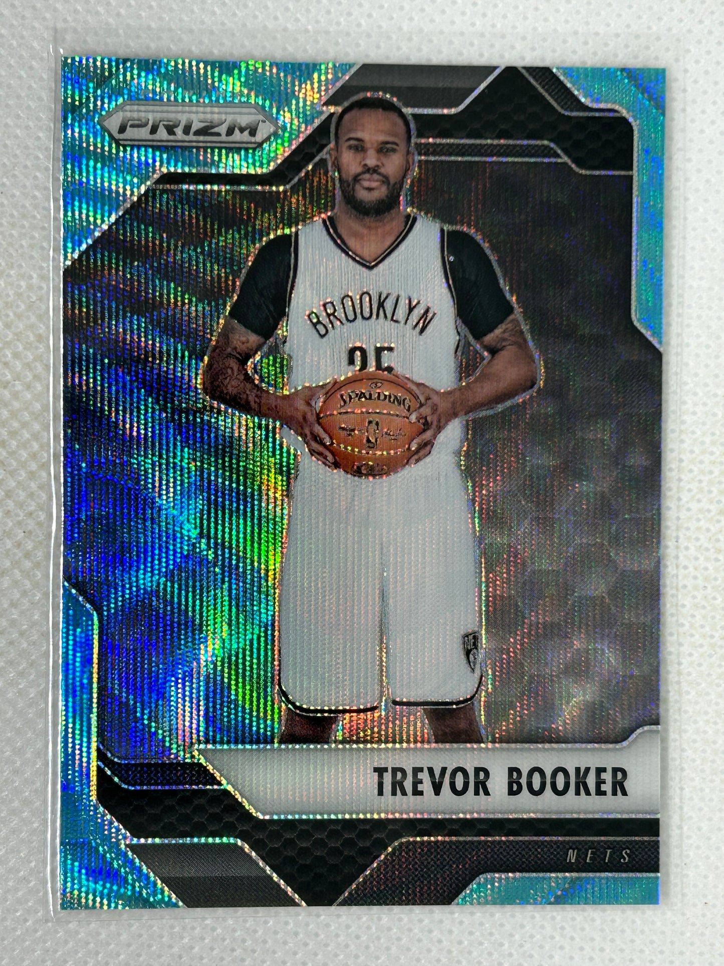 2016-17 Panini Prizm Teal Blue #167 Trevor Booker /25 Brooklyn Nets