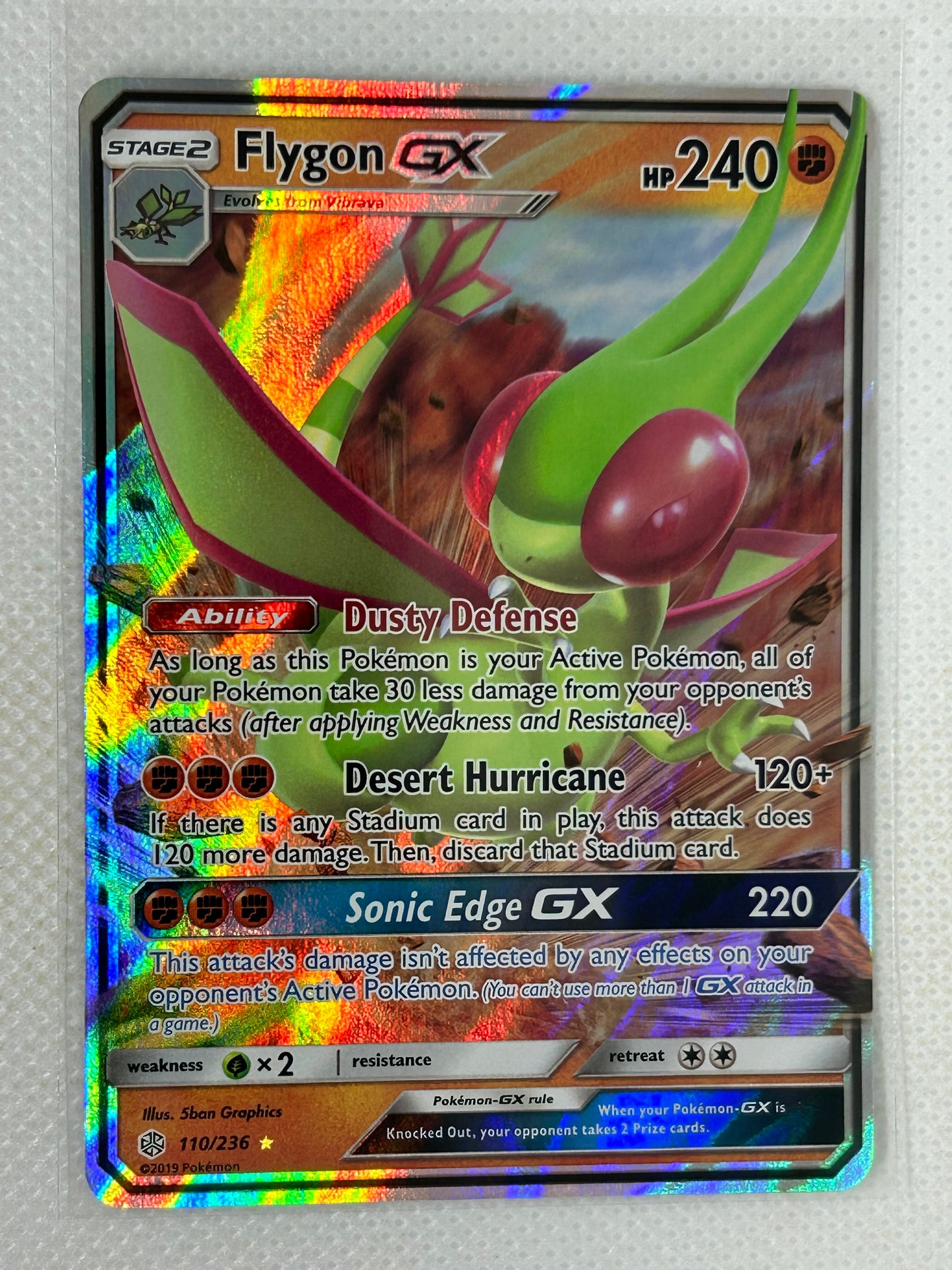 Flygon GX 110/236 Full Art Ultra Rare Pokémon 2019 Cosmic Eclipse