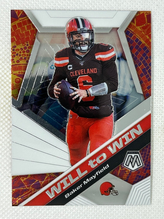 2020 Panini Mosaic Will To Win Baker Mayfield #WW19 Cleveland Browns