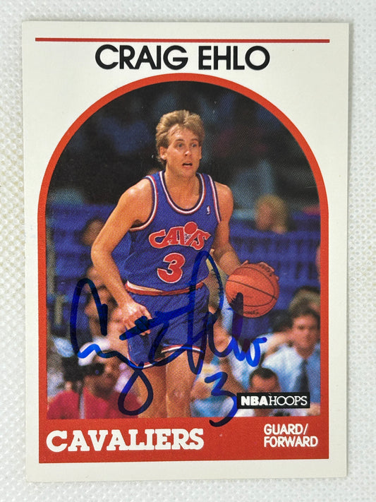 1989-90 Hoops Rookie Card #106 Craig Ehlo Cleveland Cavaliers Signed Card