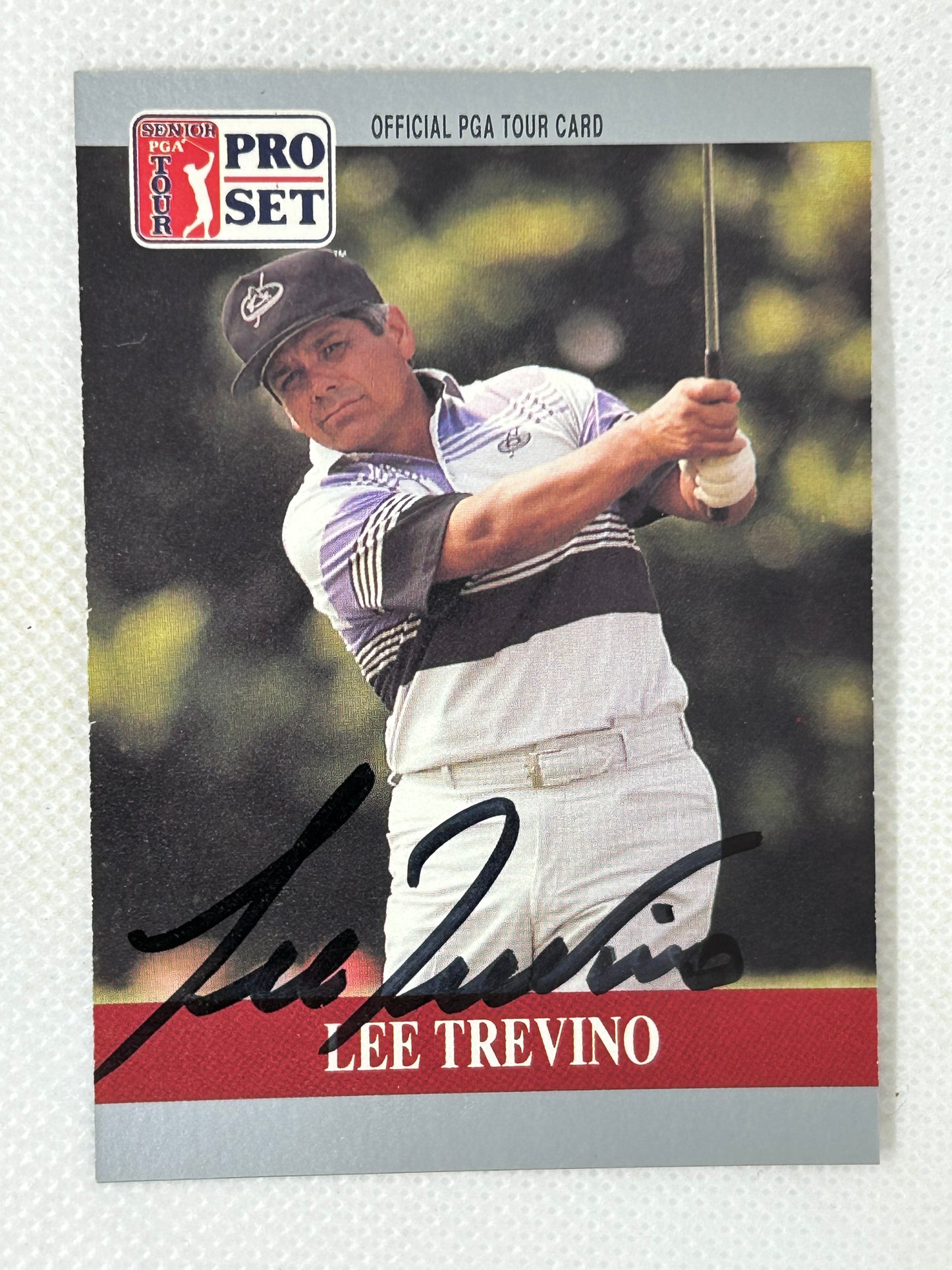 1990 Pro Set Golf Promotional Sample Prototype Lee Trevino Signed Card