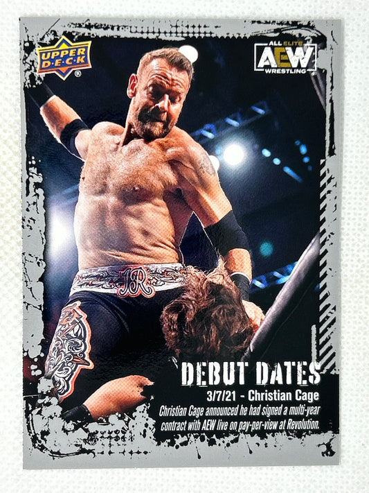 2022 Upper Deck AEW All Elite Wrestling Debut Dates Christian Cage #DD-4