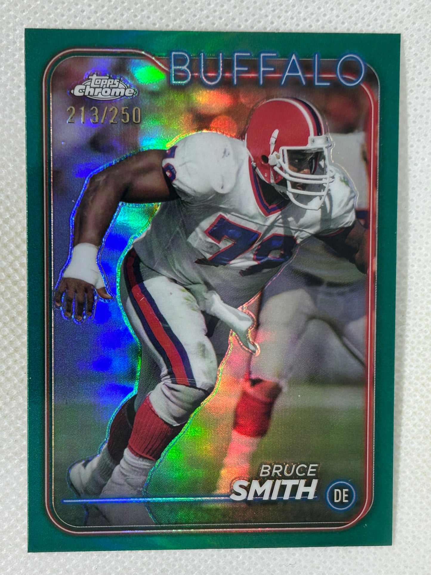 2024 Topps Chrome Teal Refractor /250 Bruce Smith #8 Buffalo Bills