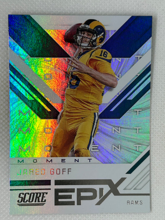 2019 Panini Score Epix Moment #EM-1 Jared Goff Los Angeles Rams