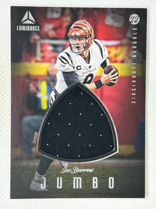 2022 Panini Luminance Jumbo Relics Joe Burrow #JMB-JBU Cincinnati Bengals