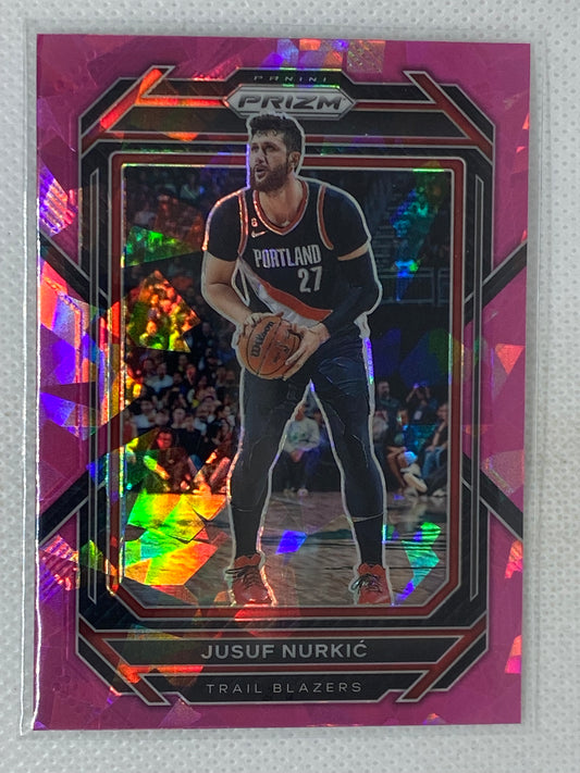 2022-23 Panini Prizm Pink Ice Jusuf Nurkic #63 Portland Trailblazers