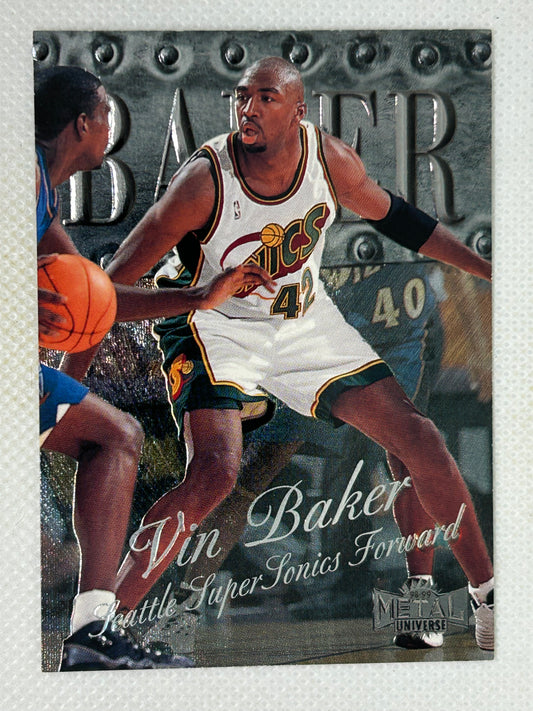 1998-99 Skybox Metal Universe #118 Vin Baker Seattle Supersonics