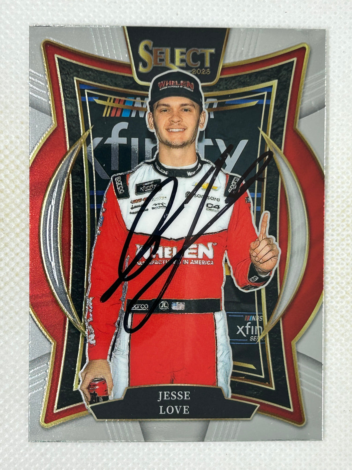 2025 Panini Select Racing Grandstand #2 Jesse Love Signed Card