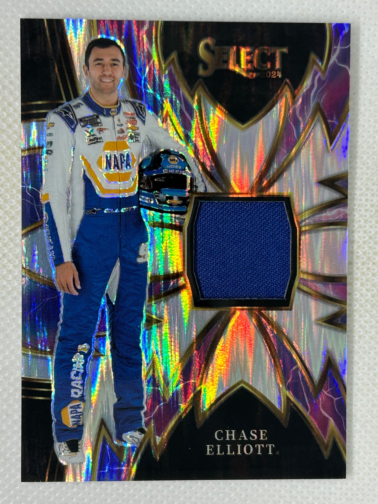 2024 Panini Select Flash Prizm Sparks Race Worn Relic Chase Elliott #S-CET