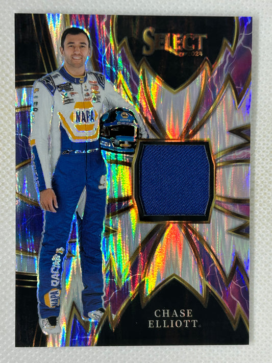 2024 Panini Select Flash Prizm Sparks Race Worn Relic Chase Elliott #S-CET