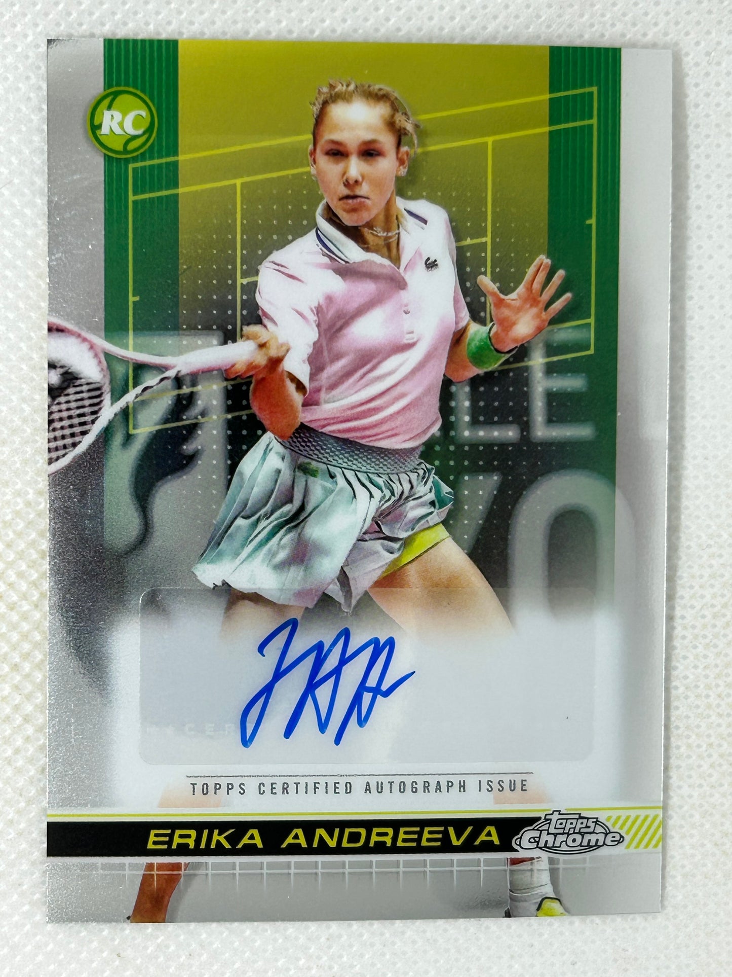 2024 Topps Chrome Tennis Rookie Autographs Erika Andreeva #TCA-EAA