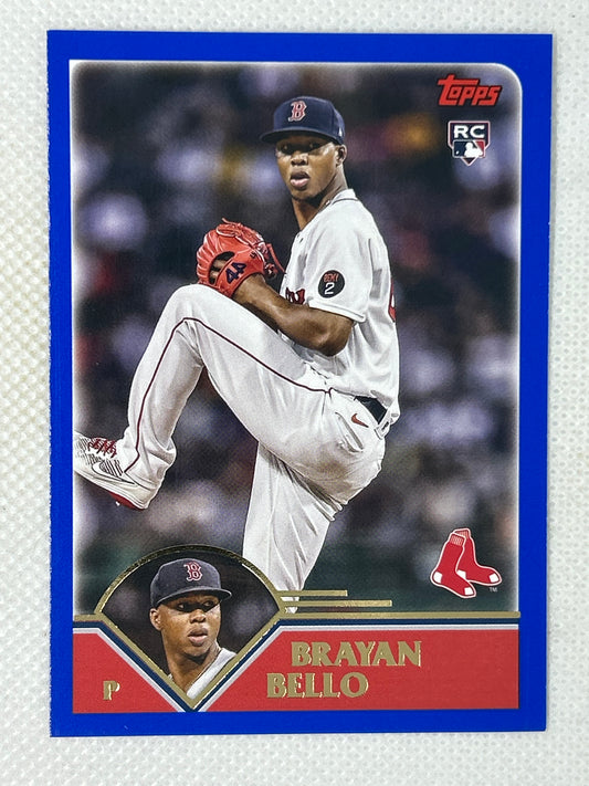 2023 Topps Archives Blue Border Rookie Card SP Brayan Bello #283 Boston Red Sox