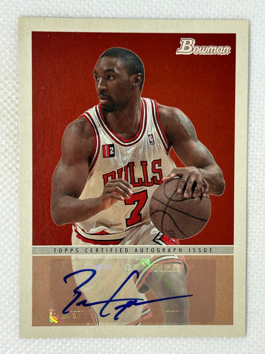 2009-10 Topps Bowman Ben Gordon Authentic Autograph 48A-BG Chicago Bulls