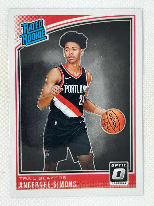 2018-19 Panini Optic Rated Rookie #186 Anfernee Simons Portland Trailblazers