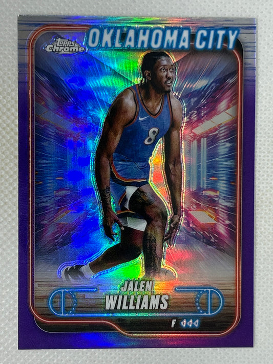 2024-25 Topps Chrome Purple Refractor Jalen Williams #63 Oklahoma City Thunder