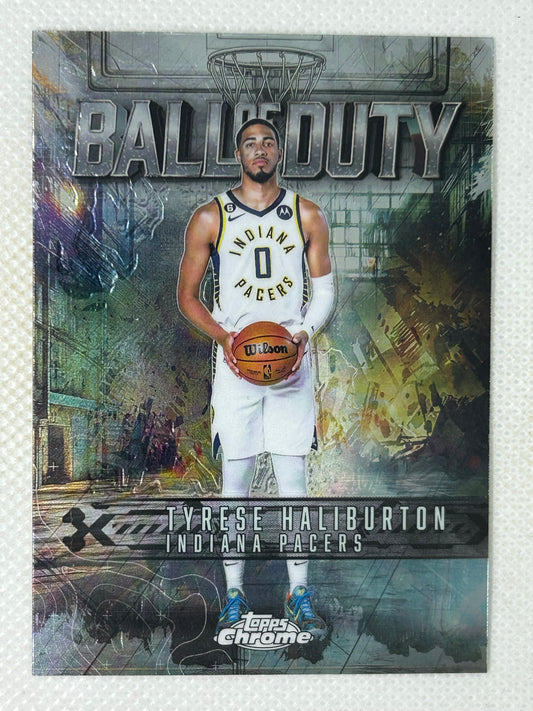 2025-26 Topps Chrome Basketball Ball of Duty Tyrese Haliburton #BD-12 Indiana Pacers