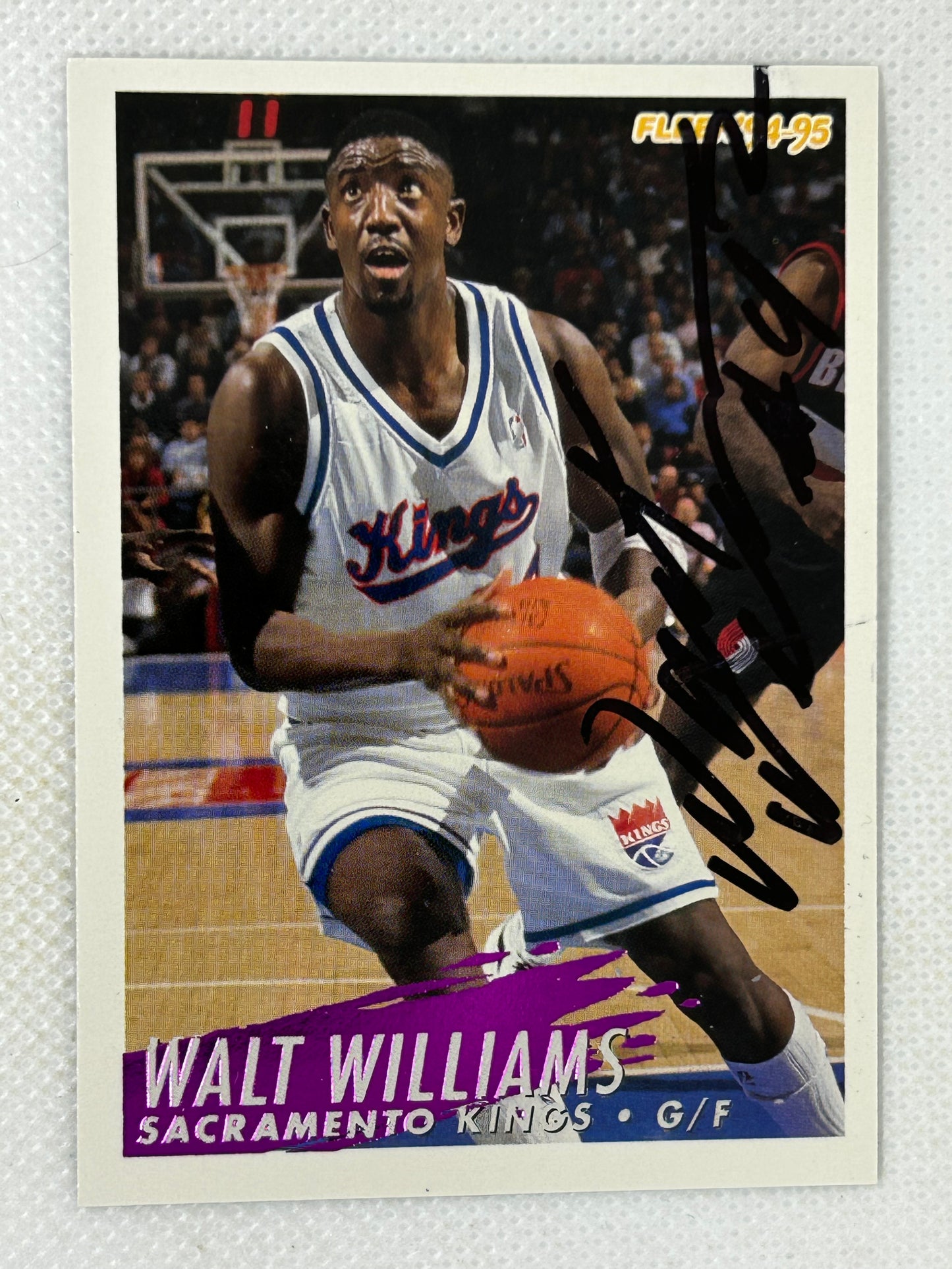 1994-95 Fleer #199 Walt Williams Sacramento Kings Signed Card