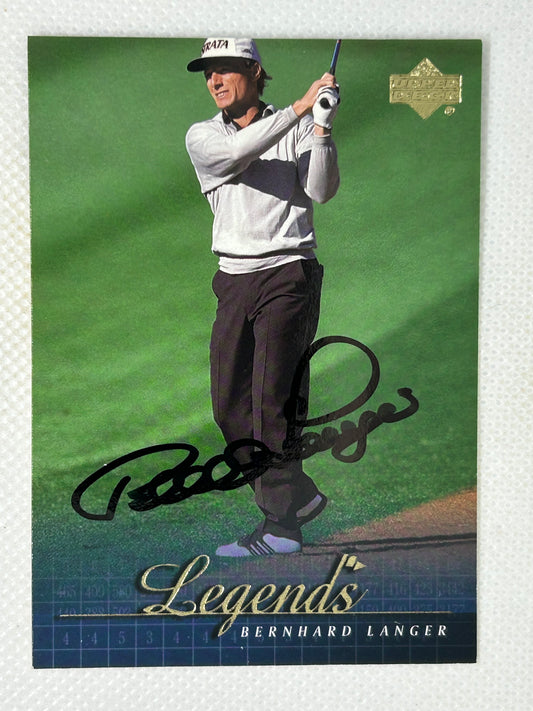 2001 Upper Deck Golf Legends #56 Bernhard Langer Signed Card