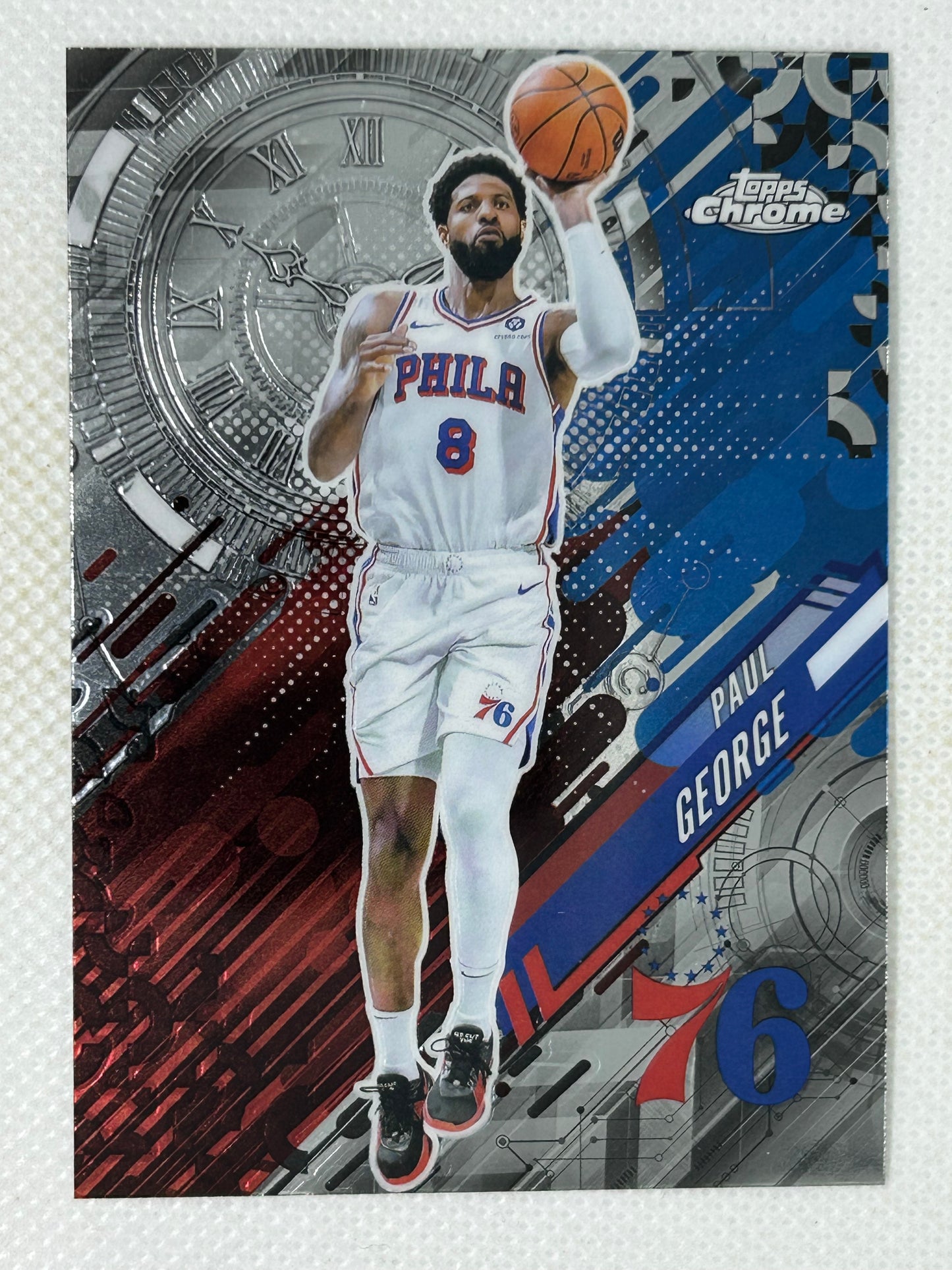 2025-26 Topps Chrome Basketball Paul George Go Time #GT-15 Philadelphia 76ers