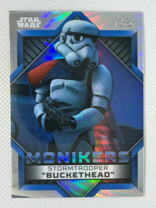 2023 Topps Chrome Star Wars Stormtrooper "Buckethead" Monikers Refractor #M-19
