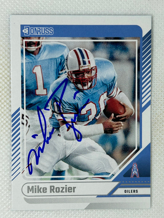 2024 Panini Donruss #67 Mike Rozier Houston Oilers Signed Card