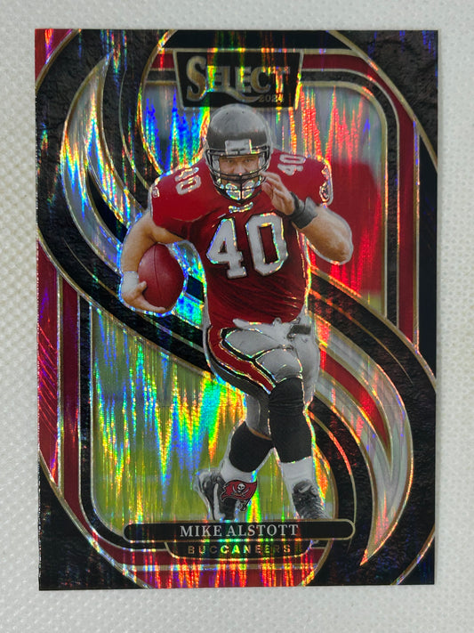 2024 Panini Select Premier Black & Red Shock #183 Mike Alstott Tampa Bay Buccaneers