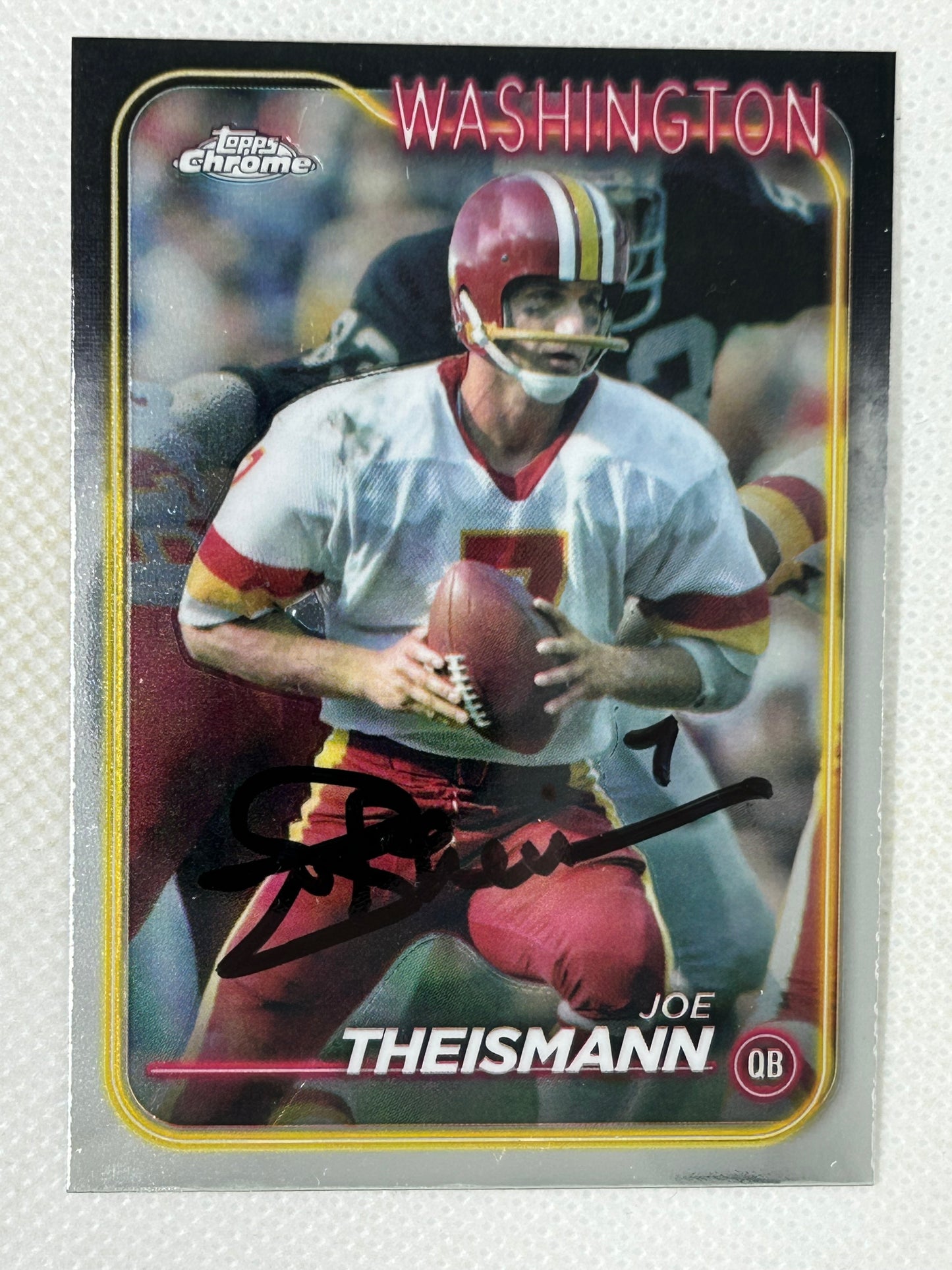 2024 Topps Chrome Joe Theisman #196 Washington Redskins Signed Card