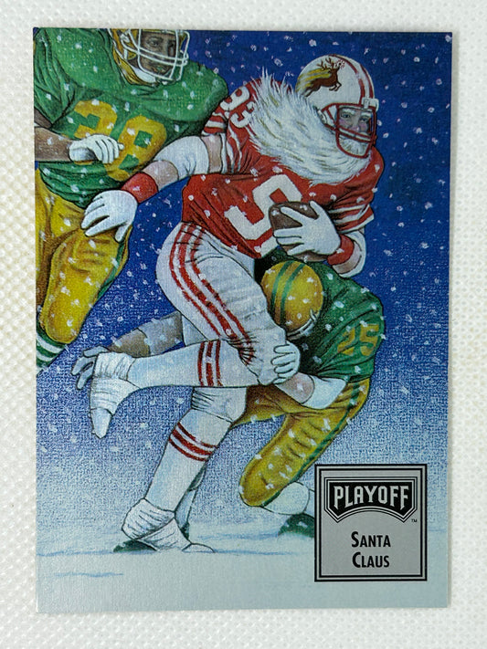 1993 Playoff NFL Properties Christmas #NNO Santa Claus Running Back