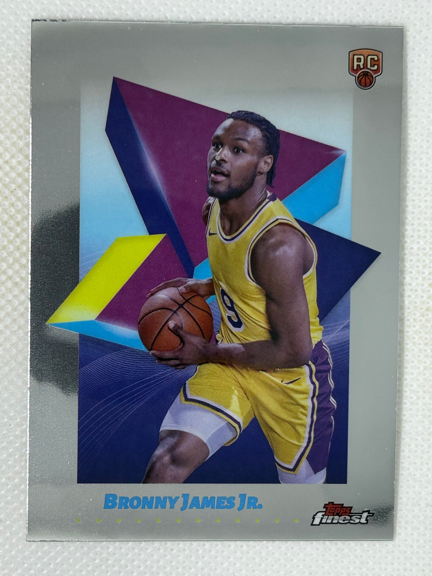 2024-25 Topps Finest Rookie Bronny James #43 Los Angeles Lakers (Rudolph Nose Error)