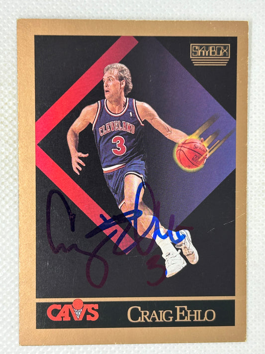 1990-91 Skybox #51 Craig Ehlo Cleveland Cavaliers Signed Card