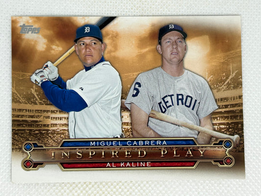 2015 Topps Miguel Cabrera & Al Kaline Inspired Play #I-4 Detroit Tigers