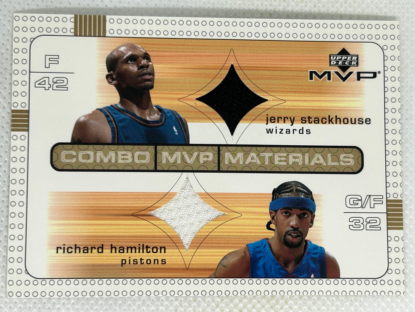 2003-04 Upper Deck MVP Combo MVP Materials #JS-RH Jerry Stackhouse/ Richard Hamilton