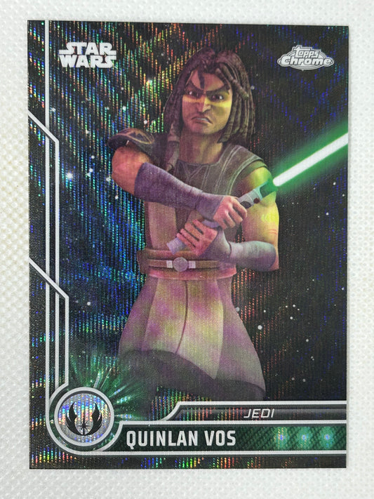 2023 Topps Chrome Star Wars Black Wave Refractor Quinlan Vos #50